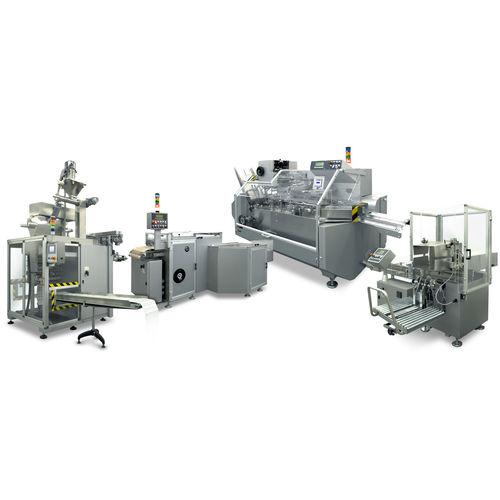 powder packaging line / for pharmaceutical products / automatic / for the pharmaceutical industry
