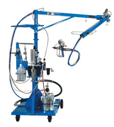 paint spraying unit / automatic / external mixing / HVLP