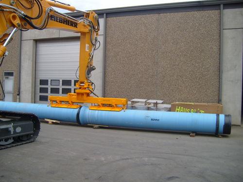 pipe vacuum lifting device / high-capacity / horizontal / hydraulic