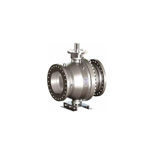 ball valve / flow control / trunnion-mounted / PTFE