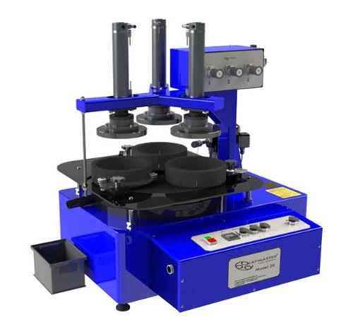 diamond lapping machine / with pneumatic lifting system / for hard materials