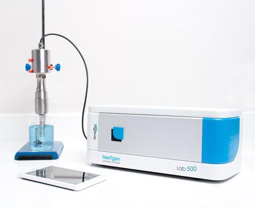 ultrasonic disperser / continuous / fluid / for laboratories