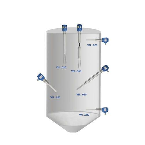 vibrating level switch / electromechanical / bulk solids / for silicic acid