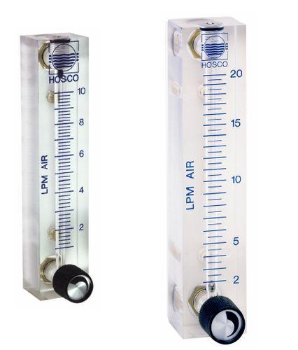 variable-area flow meter / plastic tube / for gas / for liquids