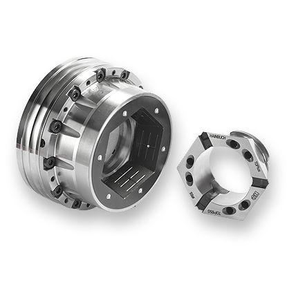 pull-back clamping chuck / workpiece