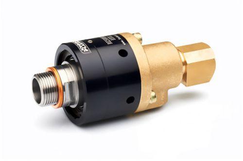 water rotary union / 2-passage / brass / stainless steel