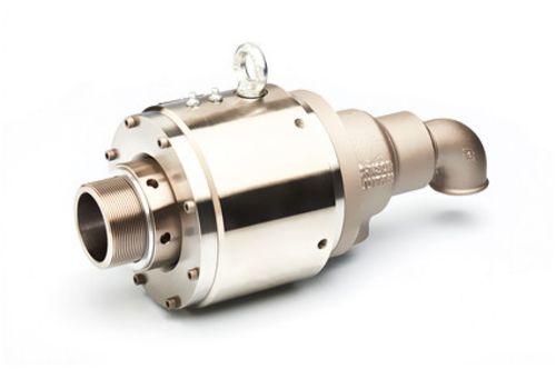 oil rotary union / for water / 2-passage / brass