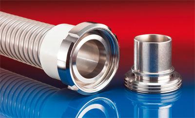 quick-disconnect fitting / straight / foodstuffs / cast