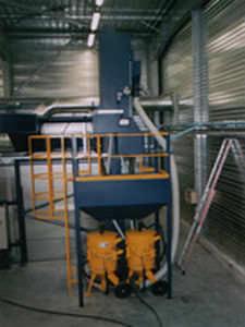 suspended load shot blasting machine / for metal