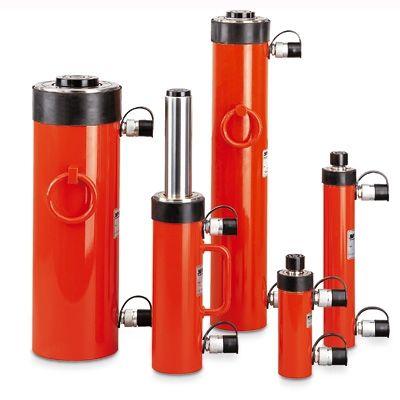 hydraulic cylinder / with guided piston rod / double-acting / for lifting applications