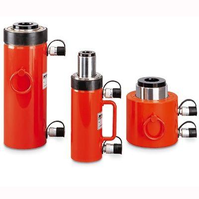 hydraulic cylinder / double-acting / hollow-plunger / traction type