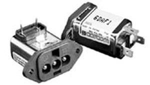 differential-mode electronic filter / EMI / three-phase / IEC inlet