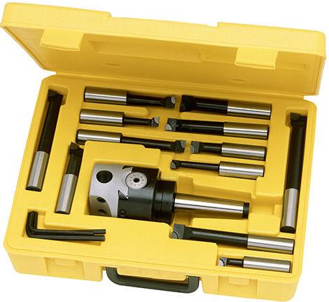 boring head with boring bar / for lathes