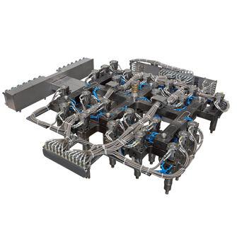 prewired hot runner system for sequential injection molding