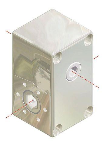 worm gear reducer / orthogonal / transmission / high-rigidity