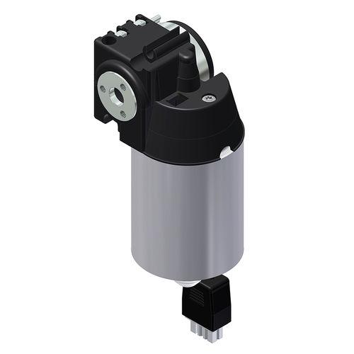 DC gear-motor / orthogonal / hollow-shaft / worm