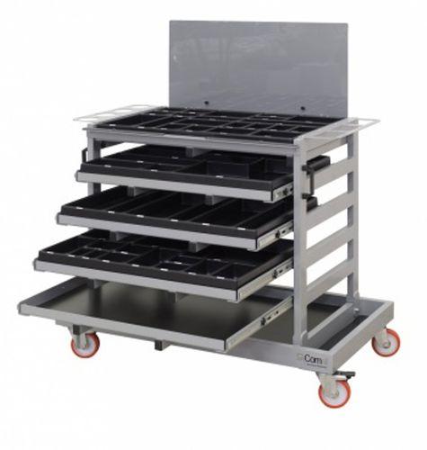 storage cart / shelf / for accessory / with swivel casters