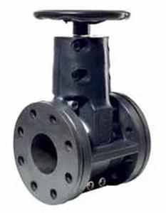 pinch valve / handwheel / shut-off / for slurry