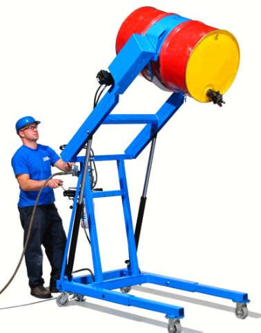 electric stacker truck / walk-behind / for heavy loads / drum-handling