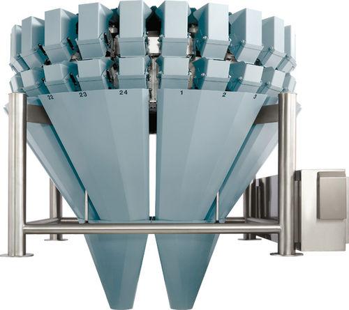 multihead weighing machine / with central feed / for the food industry / stainless steel