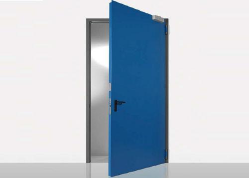 swing doors / indoor / industrial / galvanized steel