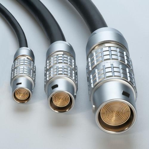 electric connector / cylindrical / multipolar / IP50
