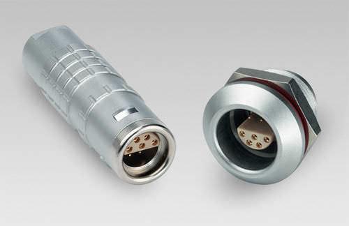 electric connector / circular / push-pull / single-pole