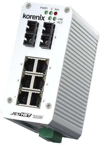 industrial ethernet switch / fiber optic / 8 ports