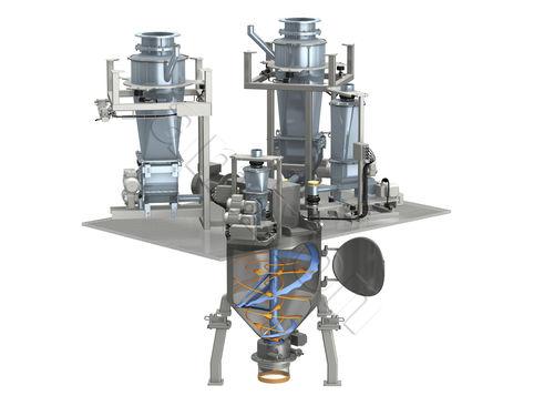 ribbon mixer / continuous / solid/liquid / vertical