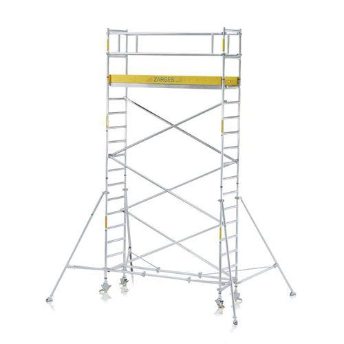 mobile scaffolding tower / with stairway / modular / facade