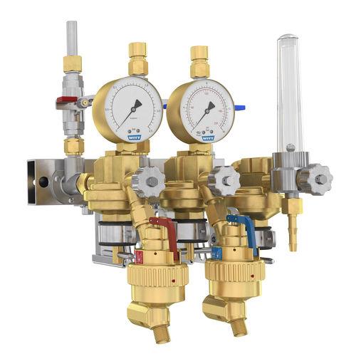 multi-valve manifold / brass / for gas / distribution