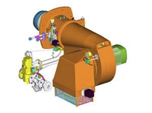 light fuel oil burner / gas / monobloc / low-NOx