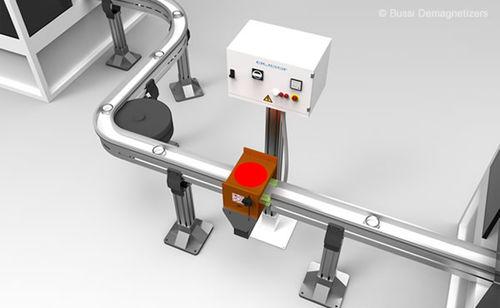 flexible conveyor chain demagnetizer