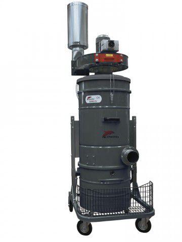 dry vacuum cleaner / for solvents / three-phase / industrial