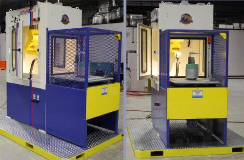 pressure sand-blasting machine / rotating spindle / automatic