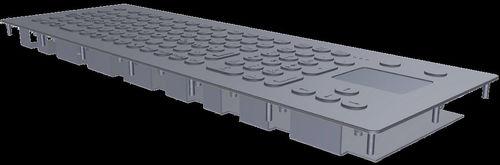 panel-mount keyboard / 105-key / with touchpad / stainless steel