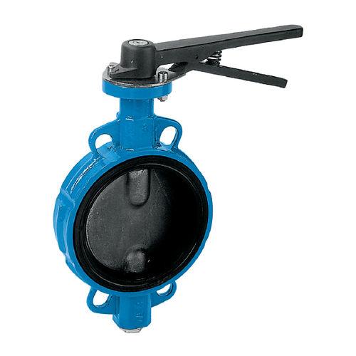 butterfly valve / lever / for water / wafer