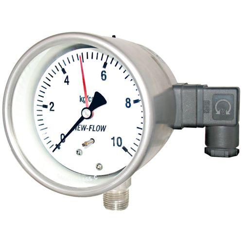 pressure gauge / Bourdon tube / analog / with electrical contact