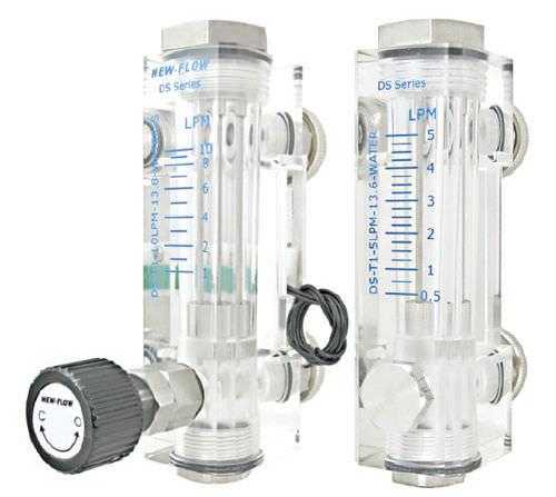 variable-area flow meter / plastic tube / for water / for air