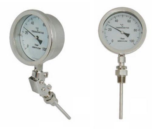 dial thermometer / gas / insertion / stainless steel