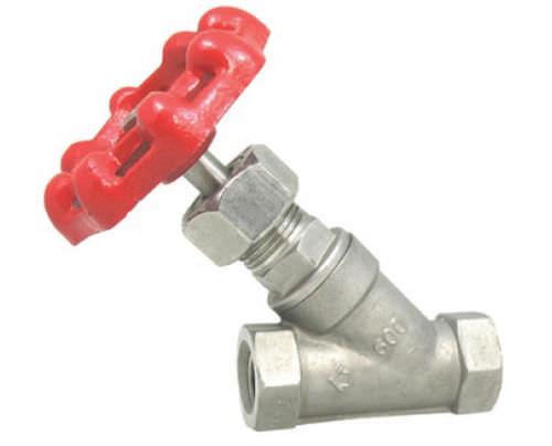 disc valve / manual / for chemicals / angle seat