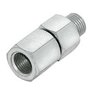 threaded fitting / male-female / straight / flexible