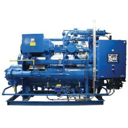 gas compressor / screw / stationary / for food applications