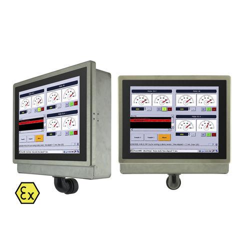 LCD panel PC / Intel® Atom N2600 / ATEX / for harsh environments