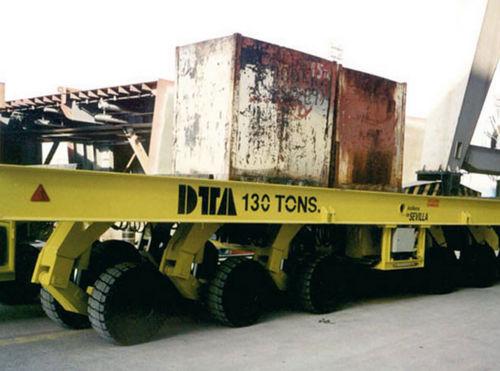 flatbed trailer / 6-axle / for shipbuilding / heavy-duty