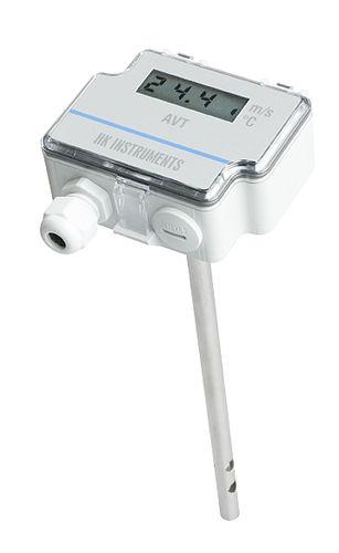 thermal air velocity transmitter / with temperature measurement