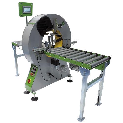 orbital stretch wrapper / automatic / with conveyor / stretch film