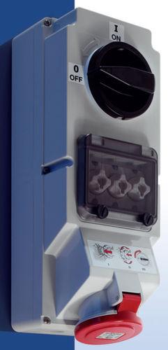 interlocked electrical outlet / wall-mounted / thermoplastic