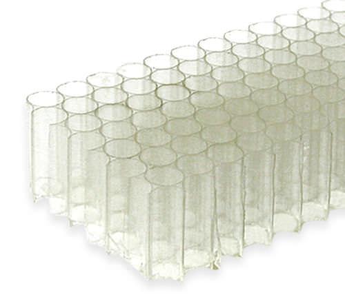 polycarbonate honeycomb / for wind tunnel / for lighting applications / for airflow and refrigeration