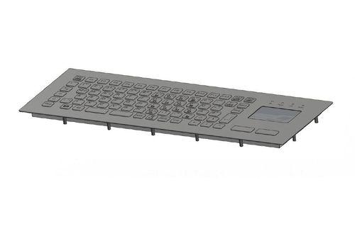 panel-mount keyboard / capacitive / with touchpad / stainless steel